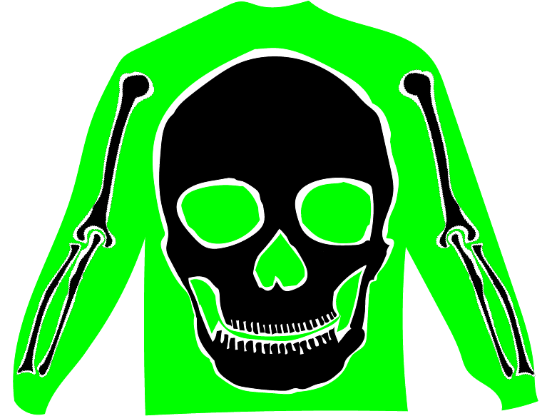 Green Skeleton Tee