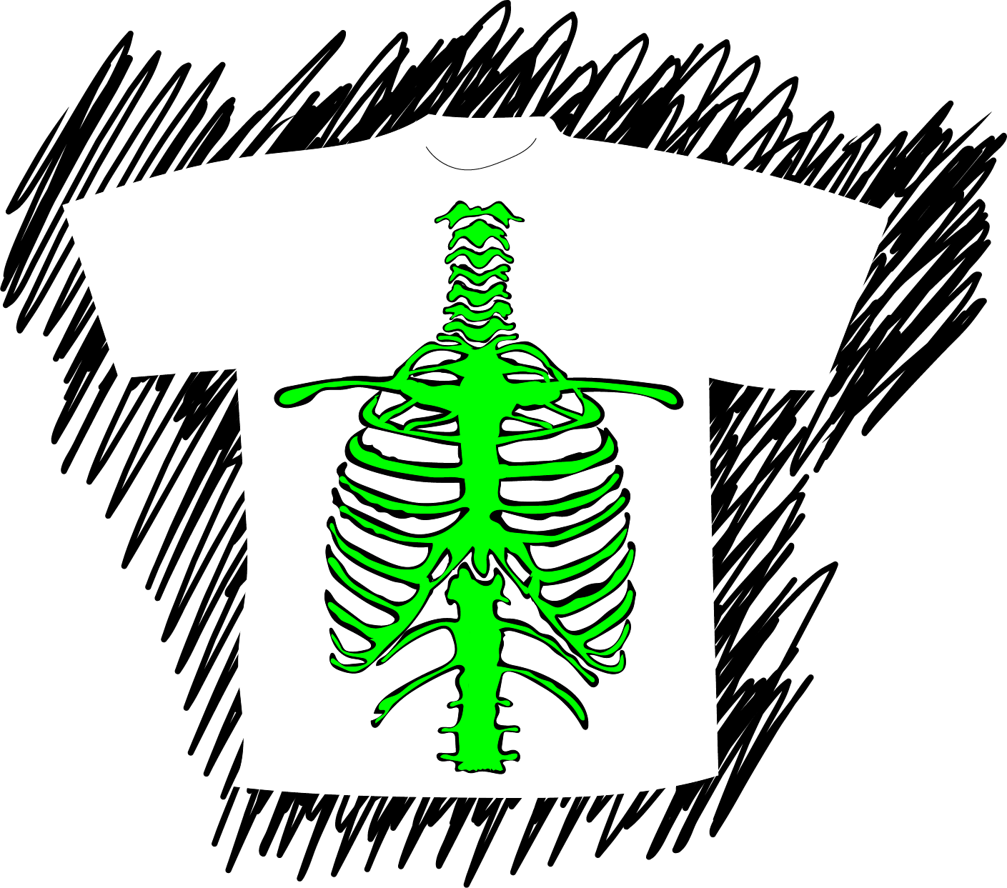 White Skeleton Tee